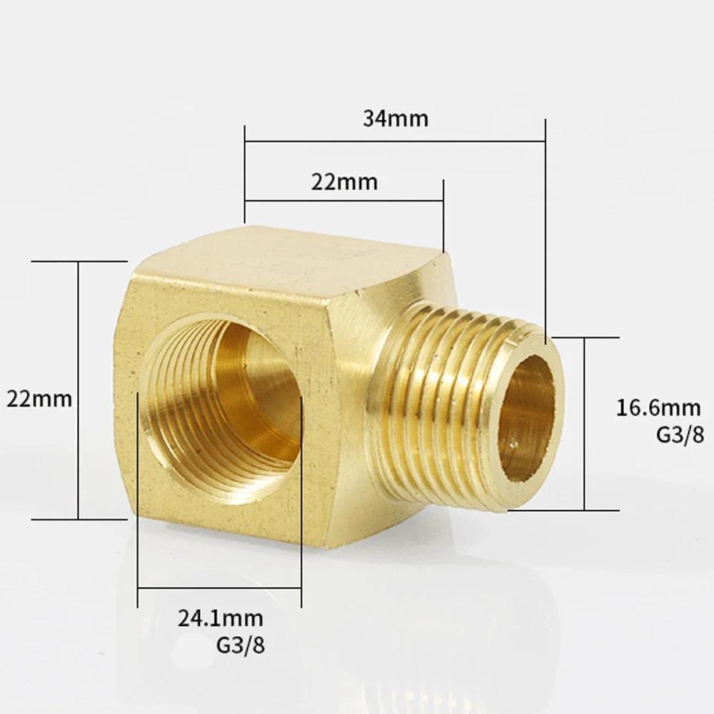 M6/8/10 1/8 1/4 3/8 Inch BSPP Female/Male Brass 90-Deg Elbow Plumbing Adapter Lubrication-Tubing Block