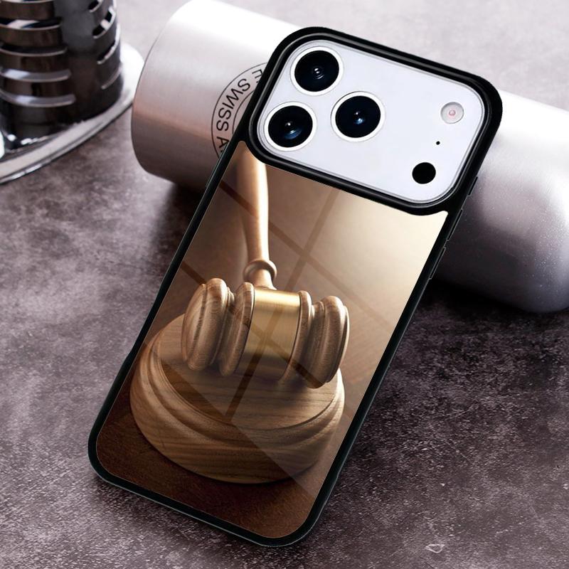 

Gavel Law Judge Justice Phone Case for iPhone 17 16 15 Pro Max Air 14 13 12 11 Plus Shockproof Cover iPhone 13