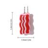 Cute 3D Printed Bacon Fidget Clicker Keychain Lightweight Anti-Anxiety Toy Pendant for Backpack Daily Decoration