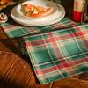 Christmas Table Runner,Red Black Grid Christmas Home Decoration For Festival Gifts Table Cover Runner