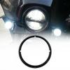 Motorcycle 7 Inch Headlights Trim Ring Chrome Black Round Headlamp Housing Accessories Fit For Harley Davidson Touring Road King