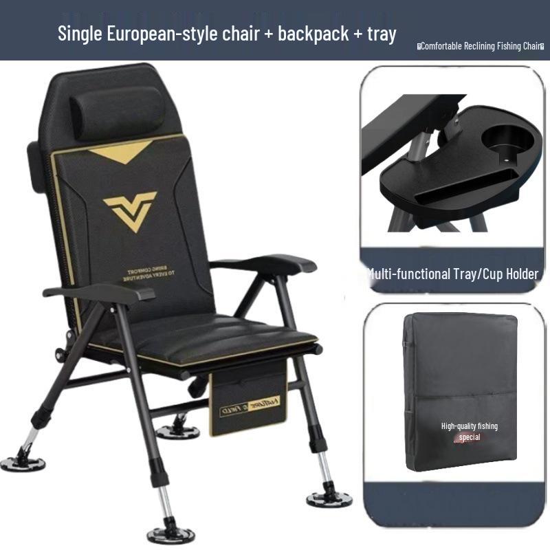 European Style Multifunctional Portable Reclining Folding Fishing Chair