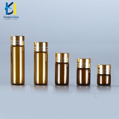 Bernsteinglas-Schraubverschluss-Probenflaschen: 2ml/3ml mit Gold-/Silberkappen für ätherische Öle