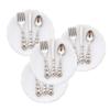 4Set Miniature Dollhouse Tableware Set for 1/12 Scale Dollhouse with Plates and Cutlery Set Dollhouse Decoration