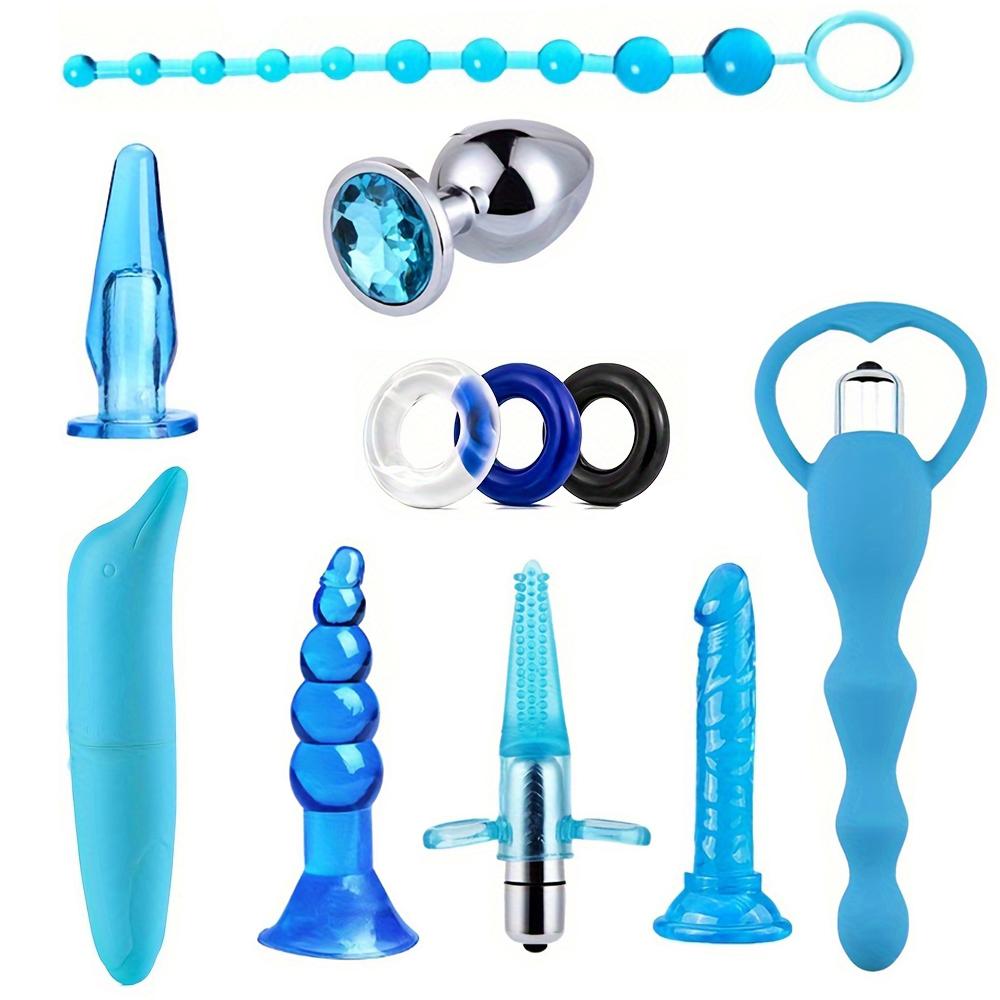 11PCS Butt Plug Set Anal Beads Prostate Massager Penis Ring BDSM Sex Toys for Couples
