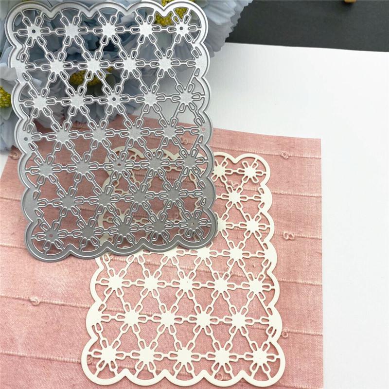 1 Stück Blume Aushöhlen Hintergrund Metall Stanzschablonen Schablone für DIY Scrapbooking Fotoalbum Prägepapier Karten Basteln Stanzteile