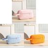 Light Corduroy Travel Cosmetic Bag With Zipper Closure For Home And Onthego Storage