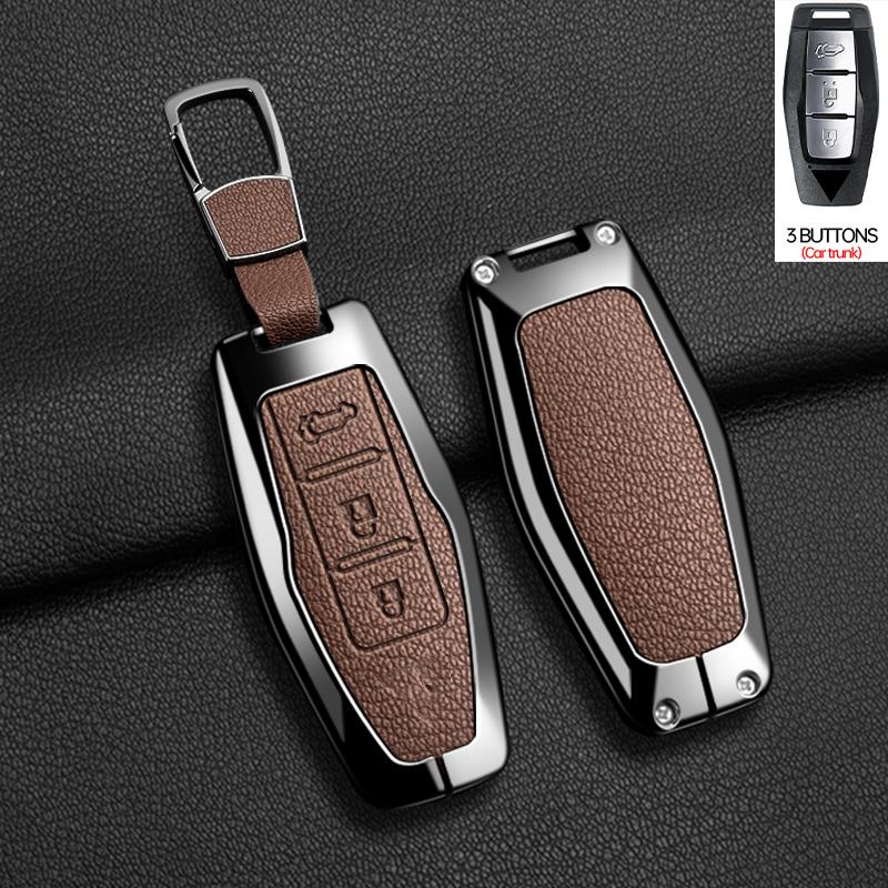 2 3 4 Buttons Auto Intelligent Key Fob Cover Case Key Ring Fit For Mitsubishi Outlander Control Smart Key Fob Mount Auto Accessories