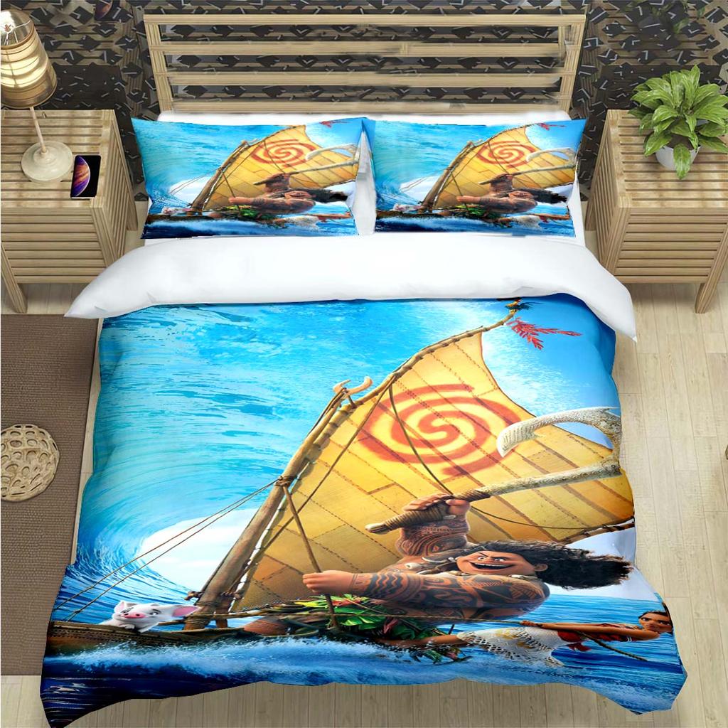 Fashion Print Moana Bedding Sets Bed Supplies Set Duvet Cover Bed Comforter Set Bedding Set child Birthday Gift