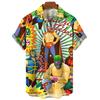 Hawaiian Shirt for Men Mexican Wrestling Print Men's Shirt Streetwear Fashion Summer New Short Sleeve Top Men's Trendy Clothing