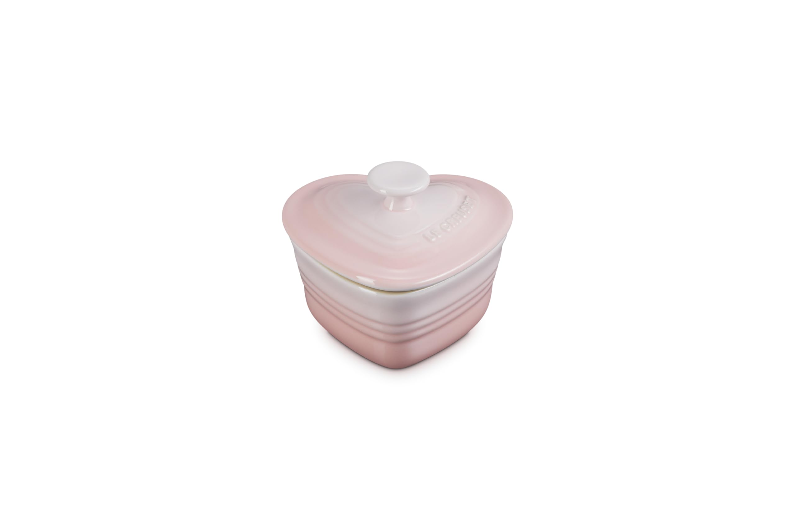 Le Creuset Ramakin d Amour S size with lid, shell pink