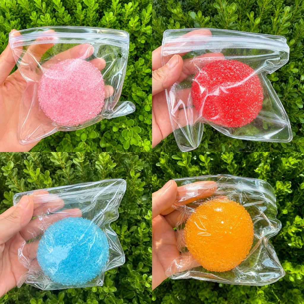Handmade 6cm Ice Sand Stress Ball With Moldable Material For Kids And Adults