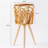 M-Modern-Rattan Indoor Plant Stand Straw Woven Flowers Pot Holder Stool With Legs Floor Planter Baskets Rack Wooden Plant Shelf