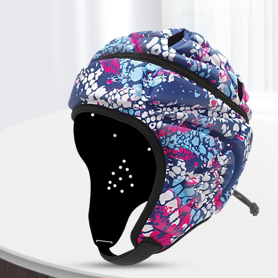 Állítható ütközésgátló rögbi sisak fejvédő futballkapus EVA párnázott fejfedő kerékpáros kiegészítők