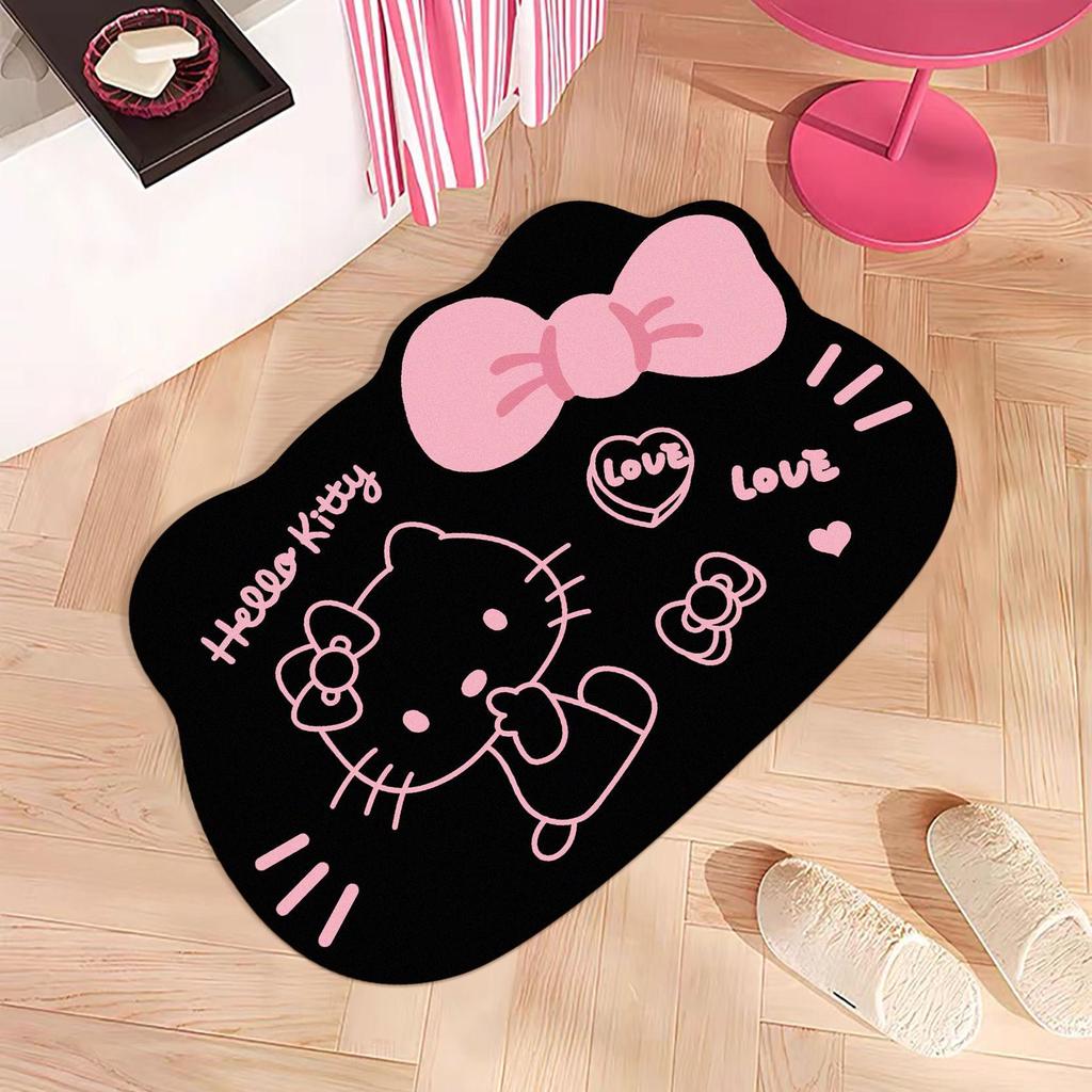 Hello Kitty Quick-Dry Non-Slip Diatomaceous Earth Bath Mat - Absorbent and Easy to Clean