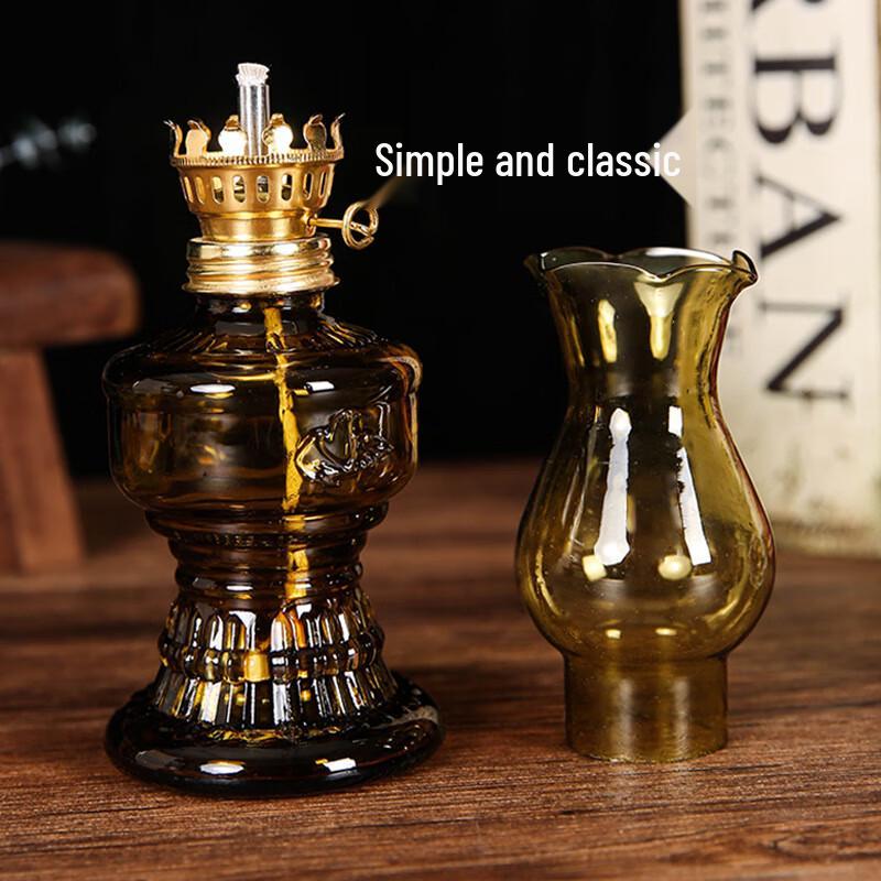 Retro Glass Kerosene Table Lamp