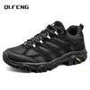 New Thick Soled Wear Resistant Anti Slip Outdoor Hiking Mountaineering Shoes Men Mesh Breathable Sneaker Outdoor Casual Footwear