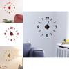 Hochwertige DIY Analoge 3D Spiegeloberfläche Große Zahlen Wanduhr Aufkleber für Heim- und Bürodekoration