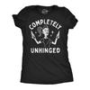 Funny Women's Graphic T-Shirt, Completely Unhinged, Knife Design