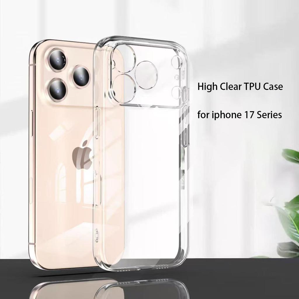 1.5MM Thick Clear Phone Case For iPhone 17 Pro Max Cover For Apple iphone 17 Air Shockproof Silicone Cover Case