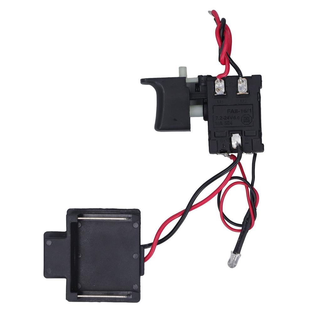 Wrench Trigger Switch Universal Electric Speed Control Wrench Switch with Light 7.2 to 24V