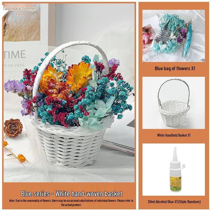 Back-to-School Gift: DIY Eternal Flower Mini Basket Ornament for Team Building & Decoration