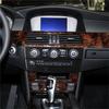 Carbon Fiber Car Air Conditioner CD Control Panel Trim Cover Frame Stickers For BMW 5 Series E60 2008-2010 Styling Accessories