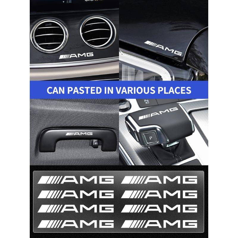 Universal 3D Alloy Metal Car Motorcycle Badge Sticker Decal Decor For Mercedes Benz AMG W212 W205 W246 W177 W176 W213 GLC GLE GLS ML Welcome LaserLamp
