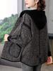Button Front Hooded Jacket, Casual Long Sleeve Outerwear with Pockets, Women's Clothing