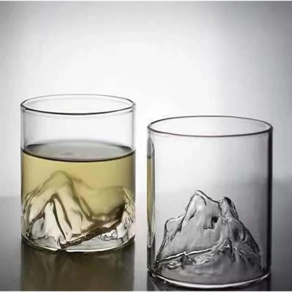 3D Krajinný Pohár na Víno, Whisky, Pivo, Čaj, Kávu, Sklo, Horský Krištáľový Pohár na Pitie Bourbonu, Škótskej, Koktailov