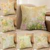 French Flower Pillow Case Anti-dustmite Pillowcase Invisible zipper silky Sofa cushion cover