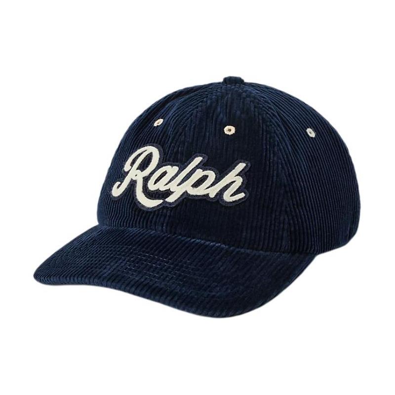 Polo Ralph Lauren Felt "" appliqué on front Cotton Baseball Cap Men's Navy 100059338