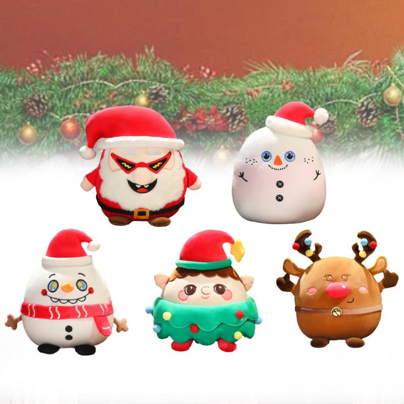 Christmas Plush Toy Santa Claus Snowman Deer Doll Stuffed Animal Xmas Decor