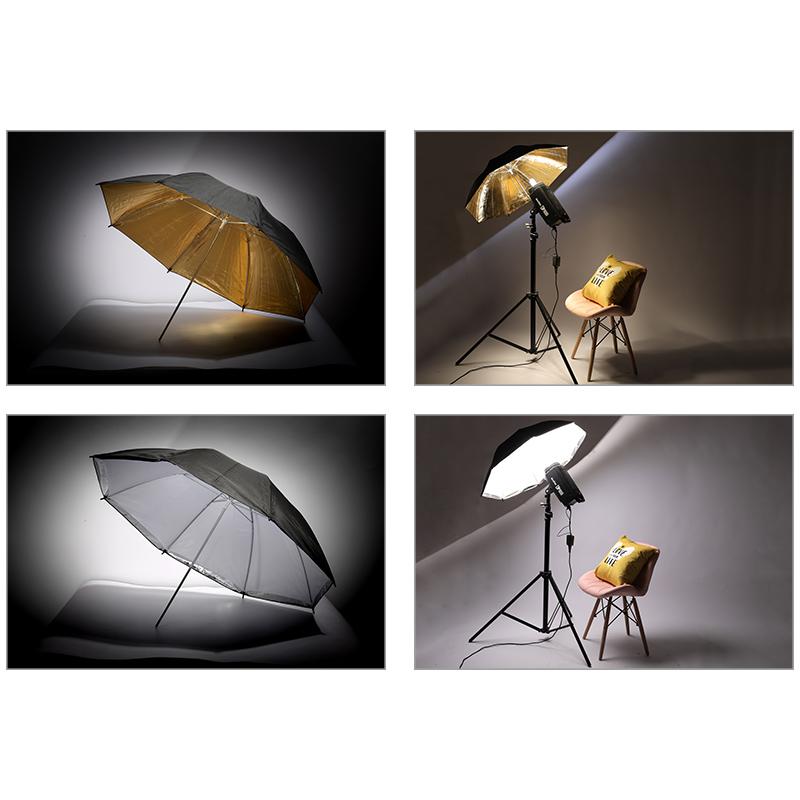 Photo Studio Umbrella Set 33 ' 84 Cm  White Soft Light Umbrella + Dual-use Reflective Umbrella 4 Pieces Photography Accessories