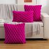 Faux Rabbit Fur Square Cushion Cover Big Thick Striped Super Soft Solid Color Pillow Cover 30/45/50cm Sofa Decor Cushion Cover