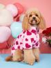 Super Soft Warm Winter Dog Jacket Hearted Print Plush Holiday Valentine's Pet Clothes Cold Weather Dog Hoodie