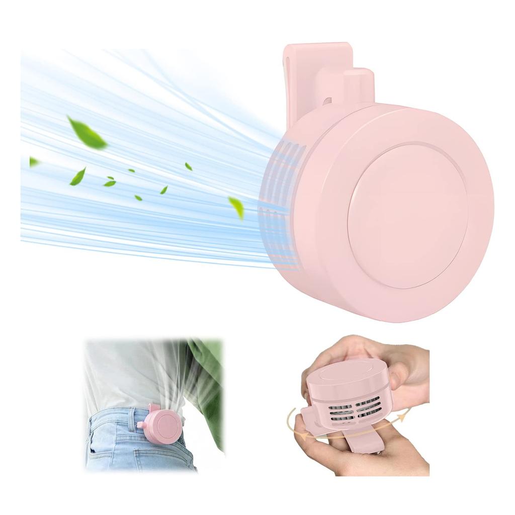 Portable Silent Bladeless Small Electric Fan Clip Hang Belt Mini Summer Outdoor Clip On Fan for Home Office Travel Accessories