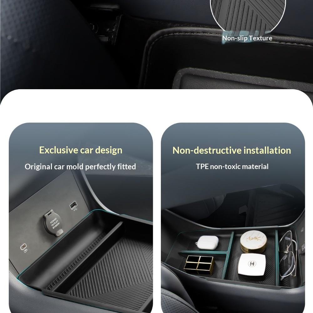 For Geely Galaxy E5/EX5 Center Console Lower Tpe Storage Box Dustproof Scratch Resistant Armrest Compartment Multi Function