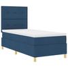 Box Spring Bed with Mattress and Headboard Blue 80 x 200 cm Fabric