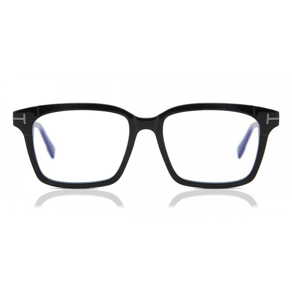 

Tom Ford Ft5661 BN Blue Light Block 001 мужские очки Shiny Black/54