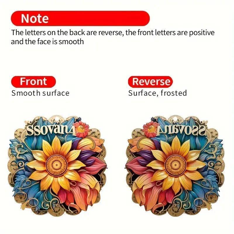 Fashionable Acrylic Sunflower Hanging Pendant For Upscale Automobile Decoration