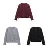 Streetwear Knit Cardigan With Button Detailing For Casual Women