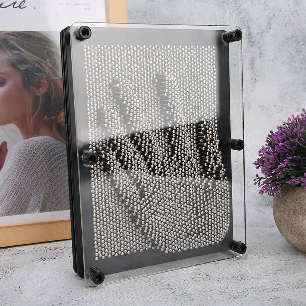 Silver Handprint Toy Metal Three Dimensional Toy Needle Toy  Office Desk Decoration
