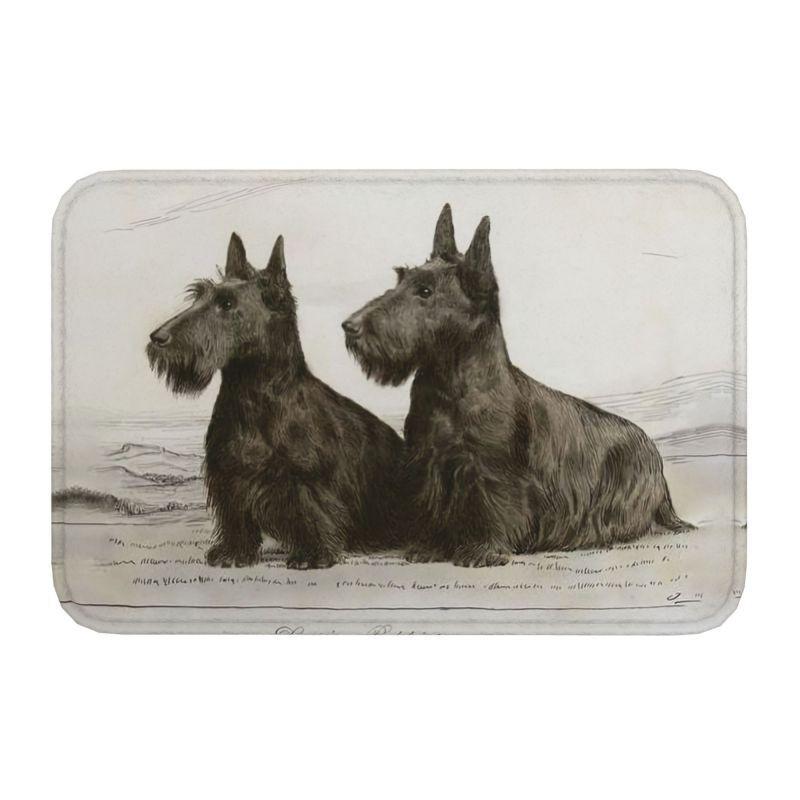 Cute Scottish Terrier Front Door Floor Entrance Mats Indoor Scottie Dog Bath Kitchen Doormat Toilet Carpet Rug Home Decoration