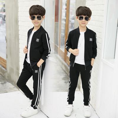 Children's Clothing, Boys' Suits Spring and Autumn Sportswear Fashion Big Children's Spring Casual Wear 2-piece Jacket
