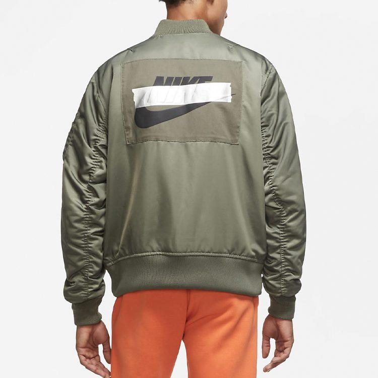 Nike Jackets Men's Gray Green Baseball Collar Moderate Other CZ1670-380