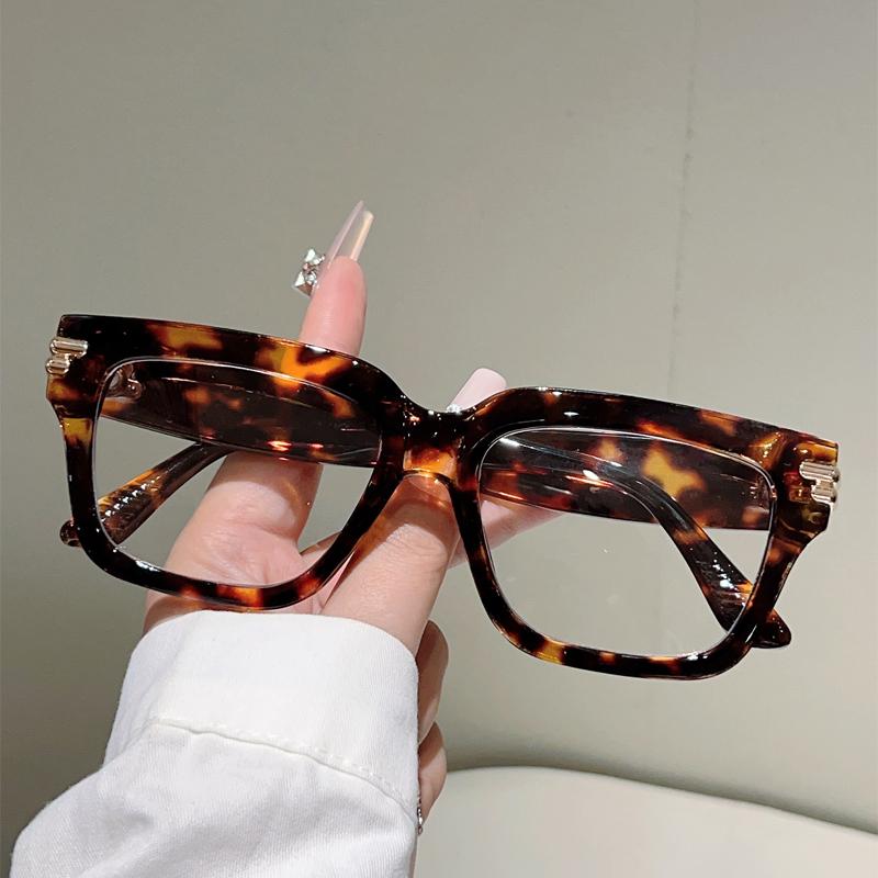 Vintage Square Glasses Men Fashion Blue Light Blocking Decor Eyewear Women  New Trendy Brand Design Optical Frames