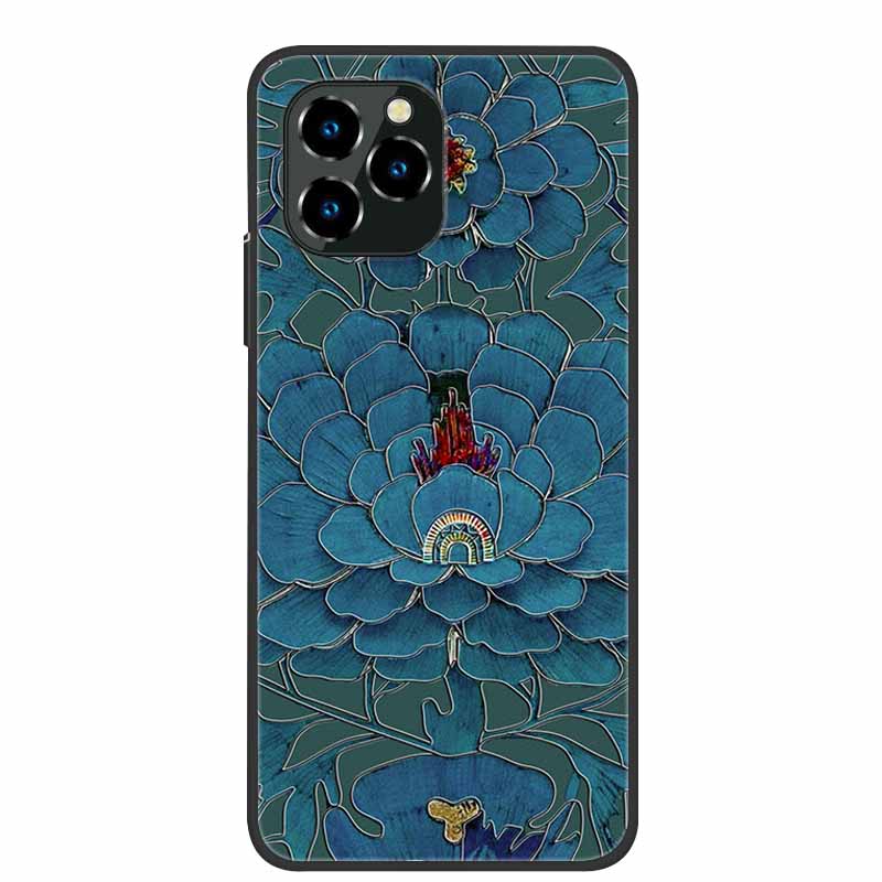 For Oukitel C21 Pro Case Luxury 3D Blossom Emboss Silicone Phone Case For C21pro Shockproof Coque Relief Flowers Funda Capa