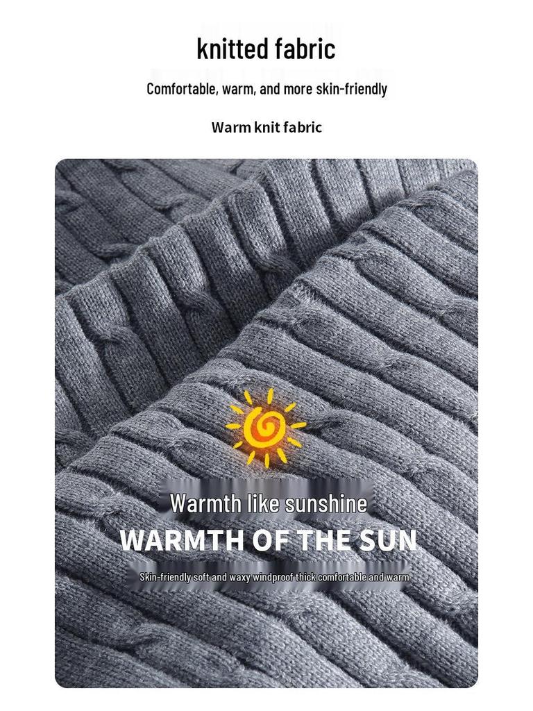 Women's Winter Knit Hat, Scarf, and Gloves Set - Double Layer Fleece Lined for Warmth