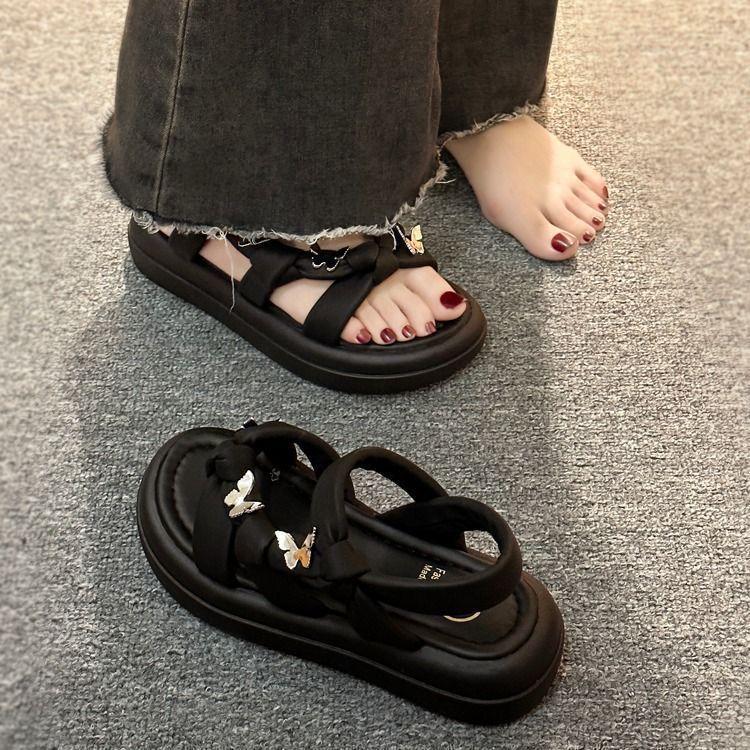 Beach Sandals Muffin Platform Fairy Style Roman Shoes Versatile Fashion Sandals Women's Summer